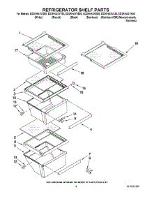 03 - Refrigerator Shelf Parts parts for Whirlpool Refrigerator ED2KHAXVL00 from AppliancePartsPros.com