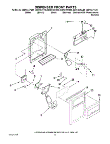 08 - Dispenser Front Parts parts for Whirlpool Refrigerator ED2KHAXVL00 from AppliancePartsPros.com