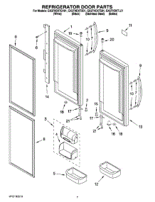 04 - Refrigerator Door Parts parts for Whirlpool Refrigerator GX5FHDXTQ01 from AppliancePartsPros.com