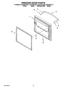 07 - Freezer Door Parts parts for Whirlpool Refrigerator GX5FHDXTQ01 from AppliancePartsPros.com