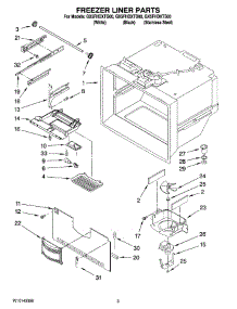 02 - Freezer Liner Parts parts for Whirlpool Refrigerator GX5FHDXTS00 from AppliancePartsPros.com