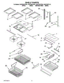 06 - Shelf Parts parts for Whirlpool Refrigerator GX5FHDXTB01 from AppliancePartsPros.com