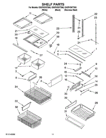 06 - Shelf Parts parts for Whirlpool Refrigerator GX5FHDXTS00 from AppliancePartsPros.com
