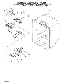 03 - Refrigerator Liner Parts parts for Whirlpool Refrigerator GX5FHDXTS01 from AppliancePartsPros.com