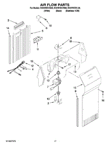 10 - Air Flow Parts parts for Whirlpool Refrigerator ED2VHEXVL00 from AppliancePartsPros.com