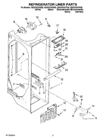 02 - Refrigerator Liner Parts parts for Whirlpool Refrigerator GS5SVAXVY00 from AppliancePartsPros.com