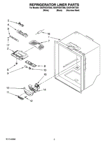 03 - Refrigerator Liner Parts parts for Whirlpool Refrigerator GX5FHDXTB00 from AppliancePartsPros.com