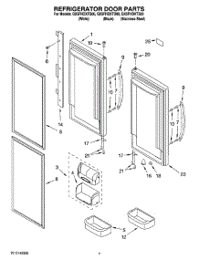 04 - Refrigerator Door Parts parts for Whirlpool Refrigerator GX5FHDXTB00 from AppliancePartsPros.com