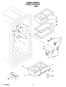 02 - Liner Parts parts for Whirlpool Freezer 7EL87TRRRV03 from AppliancePartsPros.com