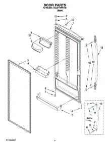 03 - Door Parts parts for Whirlpool Freezer 7EL87TRRRV03 from AppliancePartsPros.com
