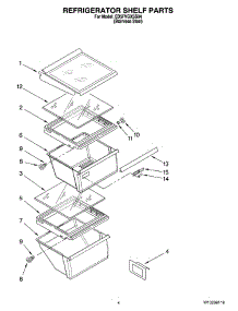 03 - Refrigerator Shelf Parts parts for Whirlpool Refrigerator ED5FVGXSS04 from AppliancePartsPros.com