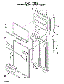 02 - Door Parts parts for Whirlpool Refrigerator ET1CHEXVT01 from AppliancePartsPros.com