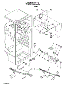 03 - Liner Parts parts for Whirlpool Refrigerator ET5WSEXVQ00 from AppliancePartsPros.com