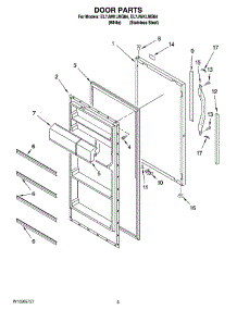 03 - Door Parts parts for Whirlpool Refrigerator EL7JWKLMS04 from AppliancePartsPros.com