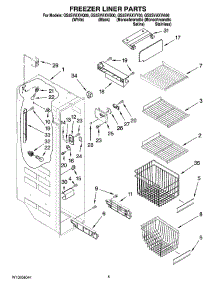 04 - Freezer Liner Parts parts for Whirlpool Refrigerator GS5SVAXVB00 from AppliancePartsPros.com