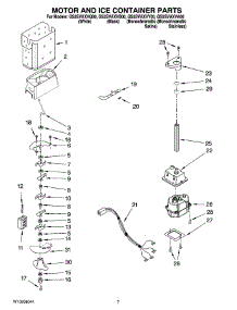 05 - Motor And Ice Container Parts parts for Whirlpool Refrigerator GS5SVAXVB00 from AppliancePartsPros.com