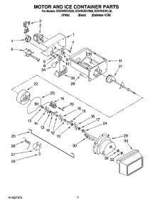 05 - Motor And Ice Container Parts parts for Whirlpool Refrigerator ED2VHEXVQ00 from AppliancePartsPros.com