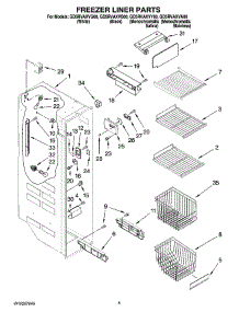 04 - Freezer Liner Parts parts for Whirlpool Refrigerator GD5RVAXVA00 from AppliancePartsPros.com