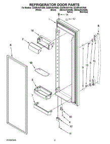 06 - Refrigerator Door Parts parts for Whirlpool Refrigerator GD5RVAXVA00 from AppliancePartsPros.com