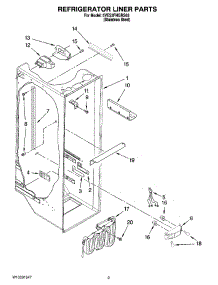 02 - Refrigerator Liner Parts parts for Whirlpool Refrigerator 5VES3FHGRS03 from AppliancePartsPros.com