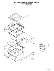 03 - Refrigerator Shelf Parts parts for Whirlpool Refrigerator 5VES3FHGRS03 from AppliancePartsPros.com