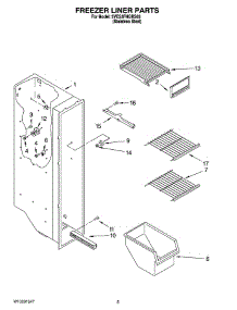 04 - Freezer Liner Parts parts for Whirlpool Refrigerator 5VES3FHGRS03 from AppliancePartsPros.com