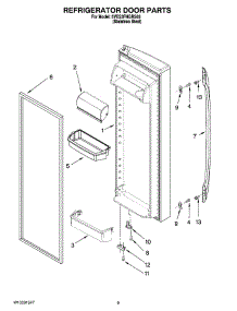 06 - Refrigerator Door Parts parts for Whirlpool Refrigerator 5VES3FHGRS03 from AppliancePartsPros.com