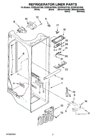 02 - Refrigerator Liner Parts parts for Whirlpool Refrigerator GD5RVAXVB00 from AppliancePartsPros.com