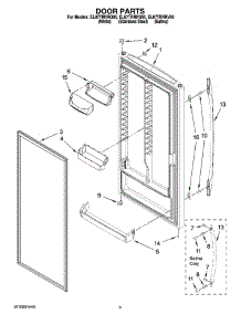 03 - Door Parts parts for Whirlpool Refrigerator EL87TRRRQ05 from AppliancePartsPros.com