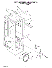 02 - Refrigerator Liner Parts parts for Whirlpool Refrigerator 6GD22DCXHW07 from AppliancePartsPros.com