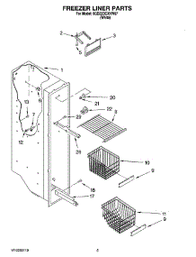 04 - Freezer Liner Parts parts for Whirlpool Refrigerator 6GD22DCXHW07 from AppliancePartsPros.com