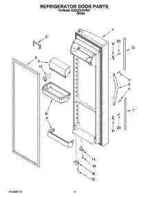 07 - Refrigerator Door Parts parts for Whirlpool Refrigerator 6GD22DCXHW07 from AppliancePartsPros.com