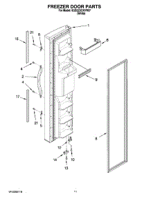 08 - Freezer Door Parts parts for Whirlpool Refrigerator 6GD22DCXHW07 from AppliancePartsPros.com