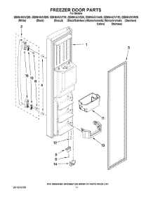 07 - Freezer Door Parts parts for Whirlpool Refrigerator GS6NHAXVT00 from AppliancePartsPros.com