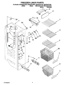 04 - Freezer Liner Parts parts for Whirlpool Refrigerator GS5DHAXVB00 from AppliancePartsPros.com