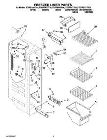 04 - Freezer Liner Parts parts for Whirlpool Refrigerator ED5PBAXVB00 from AppliancePartsPros.com