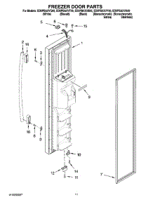07 - Freezer Door Parts parts for Whirlpool Refrigerator ED5PBAXVB00 from AppliancePartsPros.com