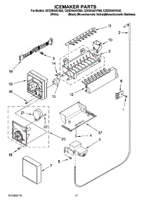 10 - Icemaker Parts parts for Whirlpool Refrigerator GD5DHAXVA00 from AppliancePartsPros.com