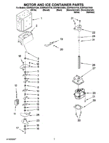 05 - Motor And Ice Container Parts parts for Whirlpool Refrigerator ED5PBAXVA00 from AppliancePartsPros.com