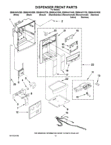 08 - Dispenser Front Parts parts for Whirlpool Refrigerator GS6NHAXVA00 from AppliancePartsPros.com
