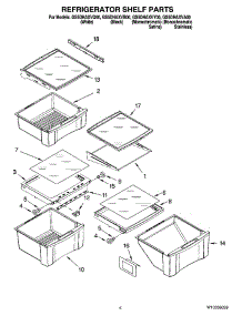 03 - Refrigerator Shelf Parts parts for Whirlpool Refrigerator GS5DHAXVQ00 from AppliancePartsPros.com