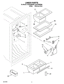 02 - Liner Parts parts for Whirlpool Refrigerator EL8ATRRRS00 from AppliancePartsPros.com