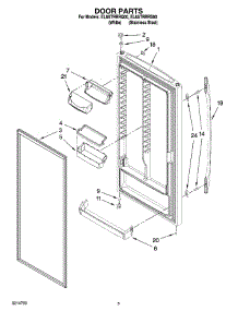 03 - Door Parts parts for Whirlpool Refrigerator EL8ATRRRS00 from AppliancePartsPros.com