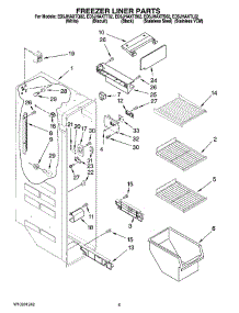 04 - Freezer Liner Parts parts for Whirlpool Refrigerator ED5JHAXTS02 from AppliancePartsPros.com