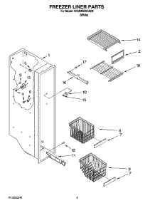 04 - Freezer Liner Parts parts for Whirlpool Refrigerator 5VGS3SHGKQ06 from AppliancePartsPros.com