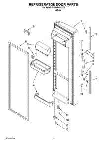 06 - Refrigerator Door Parts parts for Whirlpool Refrigerator 5VGS3SHGKQ06 from AppliancePartsPros.com