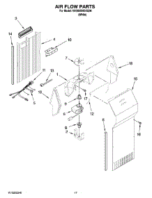 10 - Air Flow Parts parts for Whirlpool Refrigerator 5VGS3SHGKQ06 from AppliancePartsPros.com