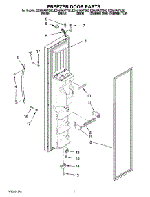 07 - Freezer Door Parts parts for Whirlpool Refrigerator ED5JHAXTL02 from AppliancePartsPros.com