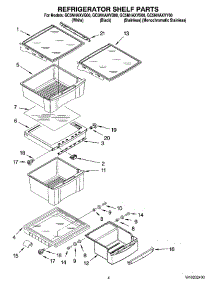 03 - Refrigerator Shelf Parts parts for Whirlpool Refrigerator GC5NHAXVY00 from AppliancePartsPros.com