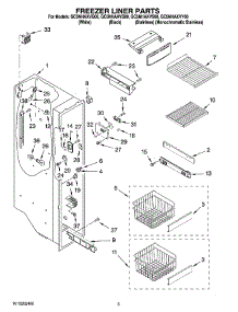 04 - Freezer Liner Parts parts for Whirlpool Refrigerator GC5NHAXVS00 from AppliancePartsPros.com